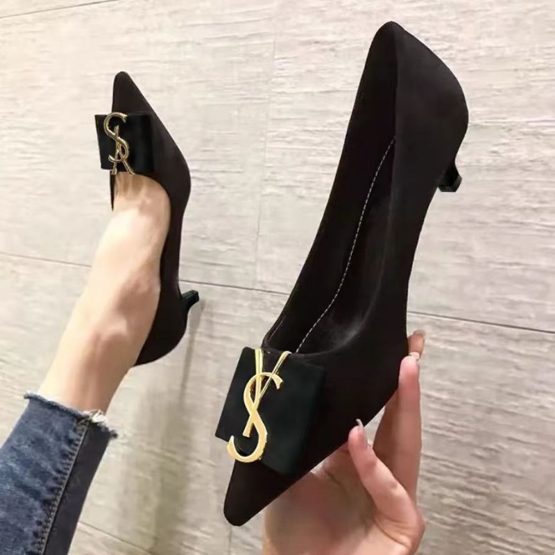 Women Shoes Ysl - Новинка 2023, корейская версия замши с