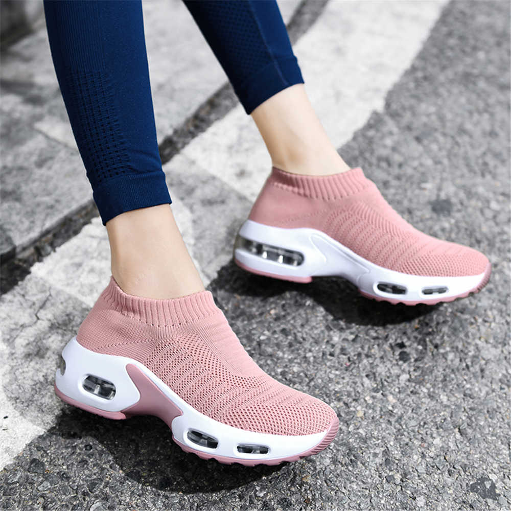 Women Shoes Sneakers - Женские ботинки на каблуке большого размера