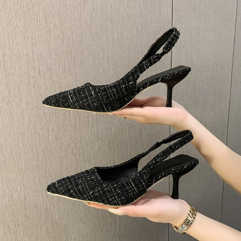 Platform Mule Heel - Элегантные офисные женские туфли-слингбэки на шпильке,