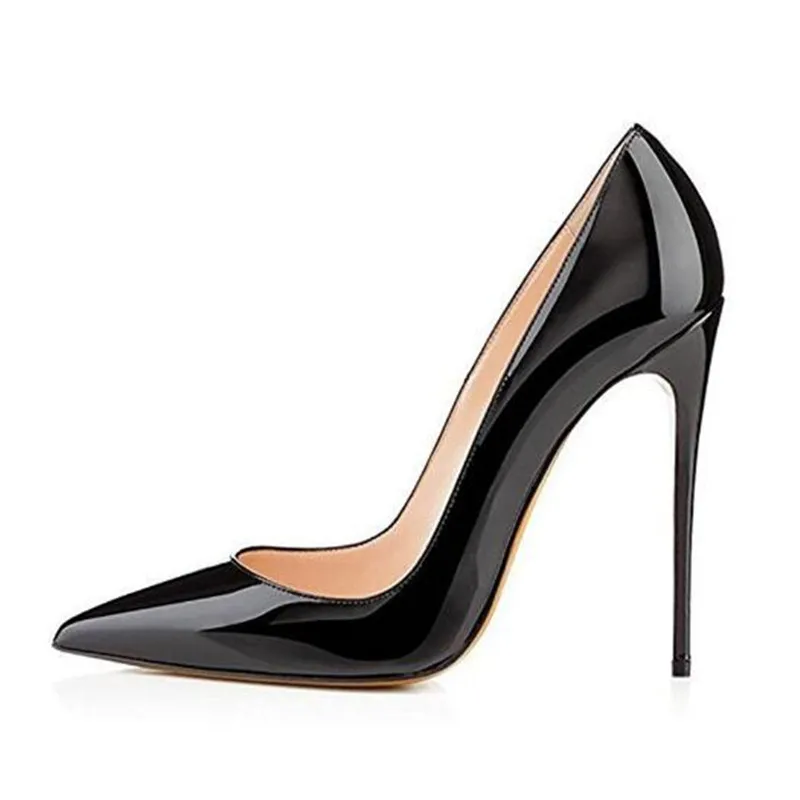 Women Shoes Ysl - Женские туфли-лодочки, брендовые черные лакированные туфли