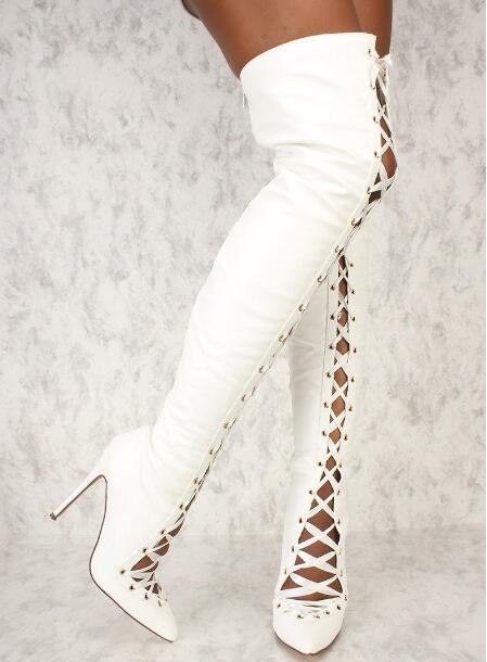 Модные женские белые, черные о – обзор и цена Ribbon Tie Heel