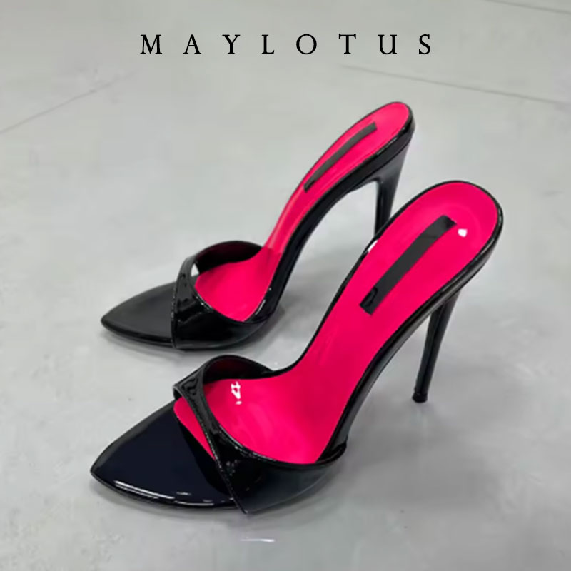 Туфли-мюли на шпильке с пэчвор – обзор и цена Women Shoes Ysl