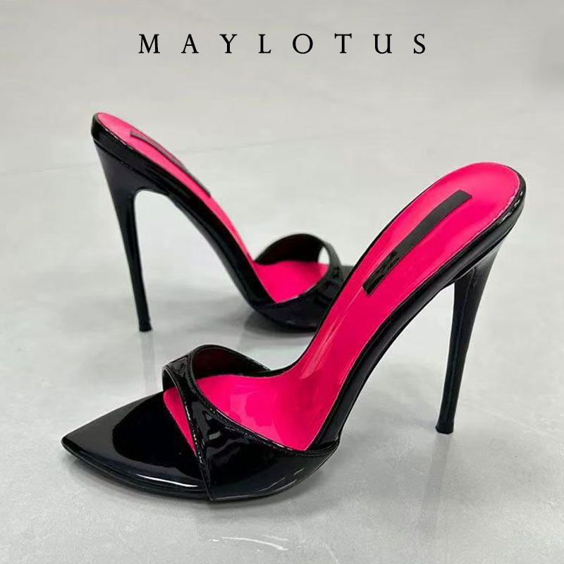 Туфли-мюли на шпильке с пэчвор – обзор и цена Women Shoes Ysl